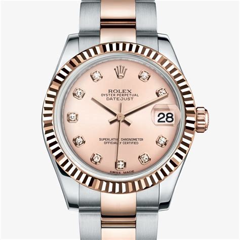 rolex datejust oystersteel e oro everose